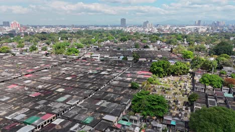 drone footage of manila city and the chinese cemetery in the philippines