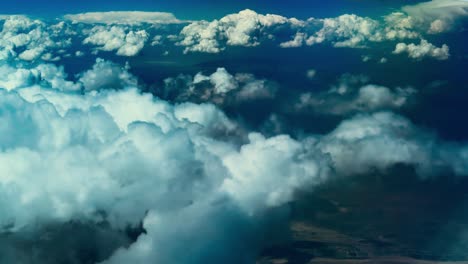 clouds from above, flyover cloud formation shot