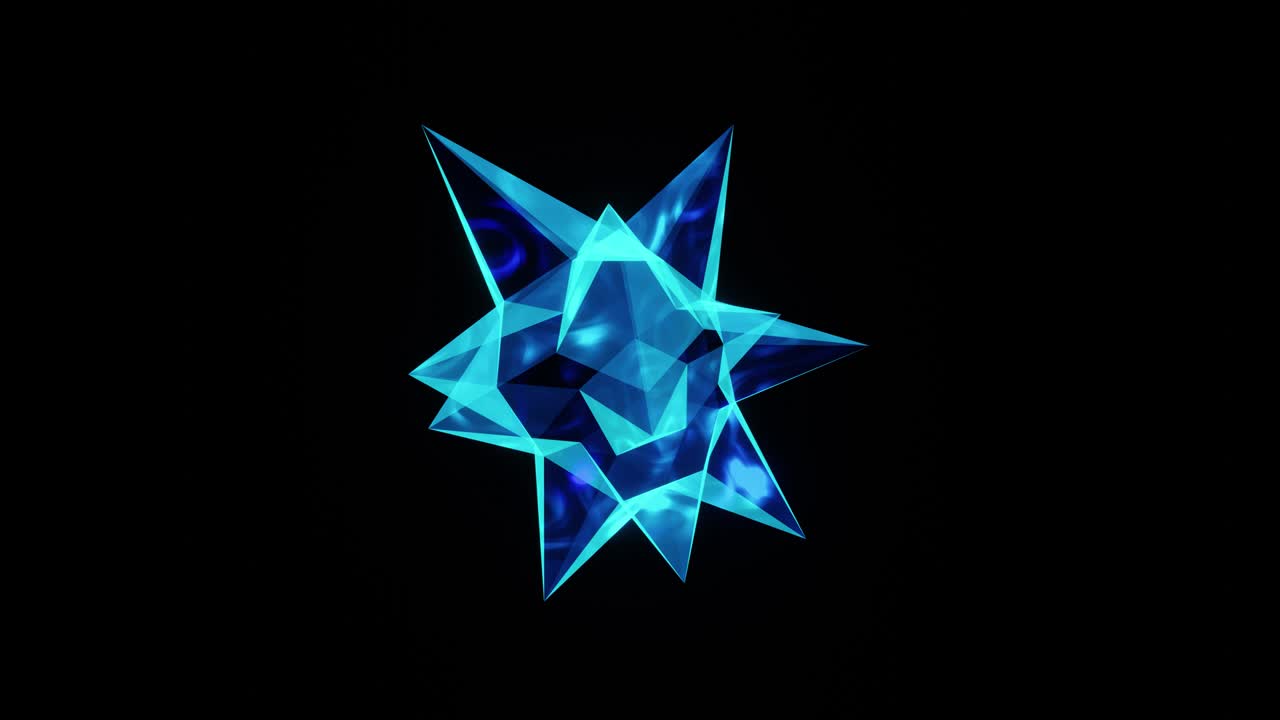 animación de rotación, movimiento y deformación de una forma abstracta azul. animación de bucle vj para sus hermosos videos. ¡os deseo una creatividad exitosa!