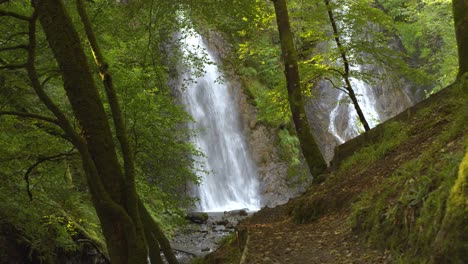 cascada en un bosque en gales, filmada en bmpcc 6k en bruto, rec 709 grado