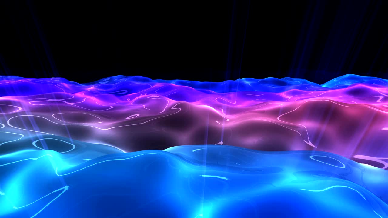 Three-dimensional blue magenta render modern abstract fluid background.