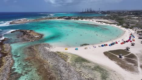 Babystrand-In-San-Nicolas-In-Oranjestad,-Aruba