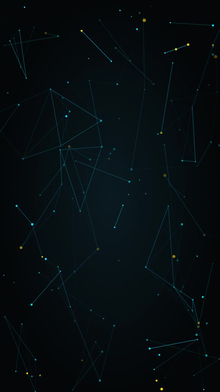 Abstract Digital Network Connection Background with Moving Particles