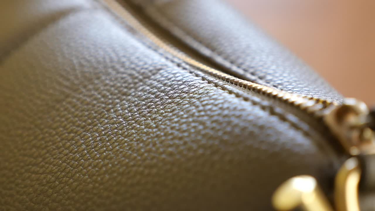 Close-up of leather with zipper