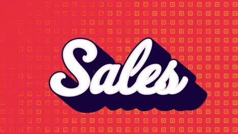 animation of sales text over shapes