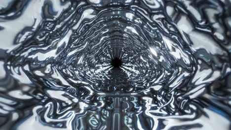 túnel metálico futurista y abstracto