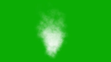 white smoke motion graphics with green screen background