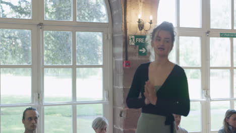 indoor scene with a woman