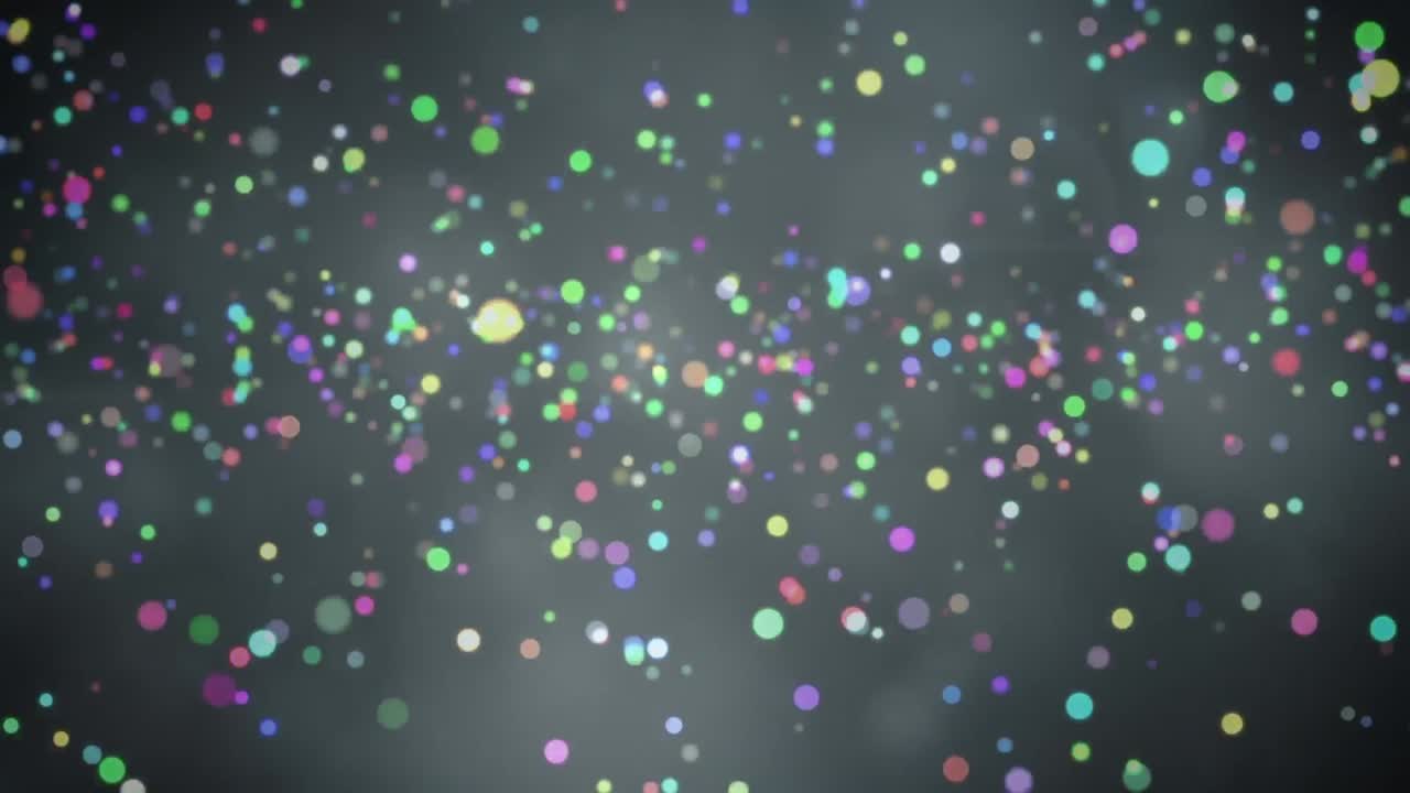 Animation of colourful spots at christmas