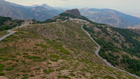 Belleza-Del-Parque-Nacional-De-Sierra-Nevada-En-El-Sur-De-España,-Vista-Aérea