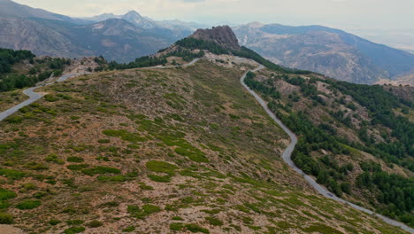 beauty of sierra nevada national park in south part of spain, aerial view