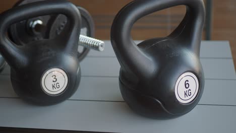 kettlebells and dumbbells