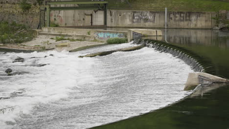 flowing water design in turin italy in slow motion scene