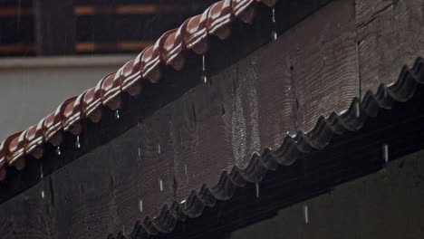 rain on a tile roof