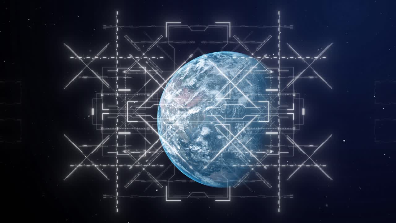 Futuristic Earth Globe with Digital Technology