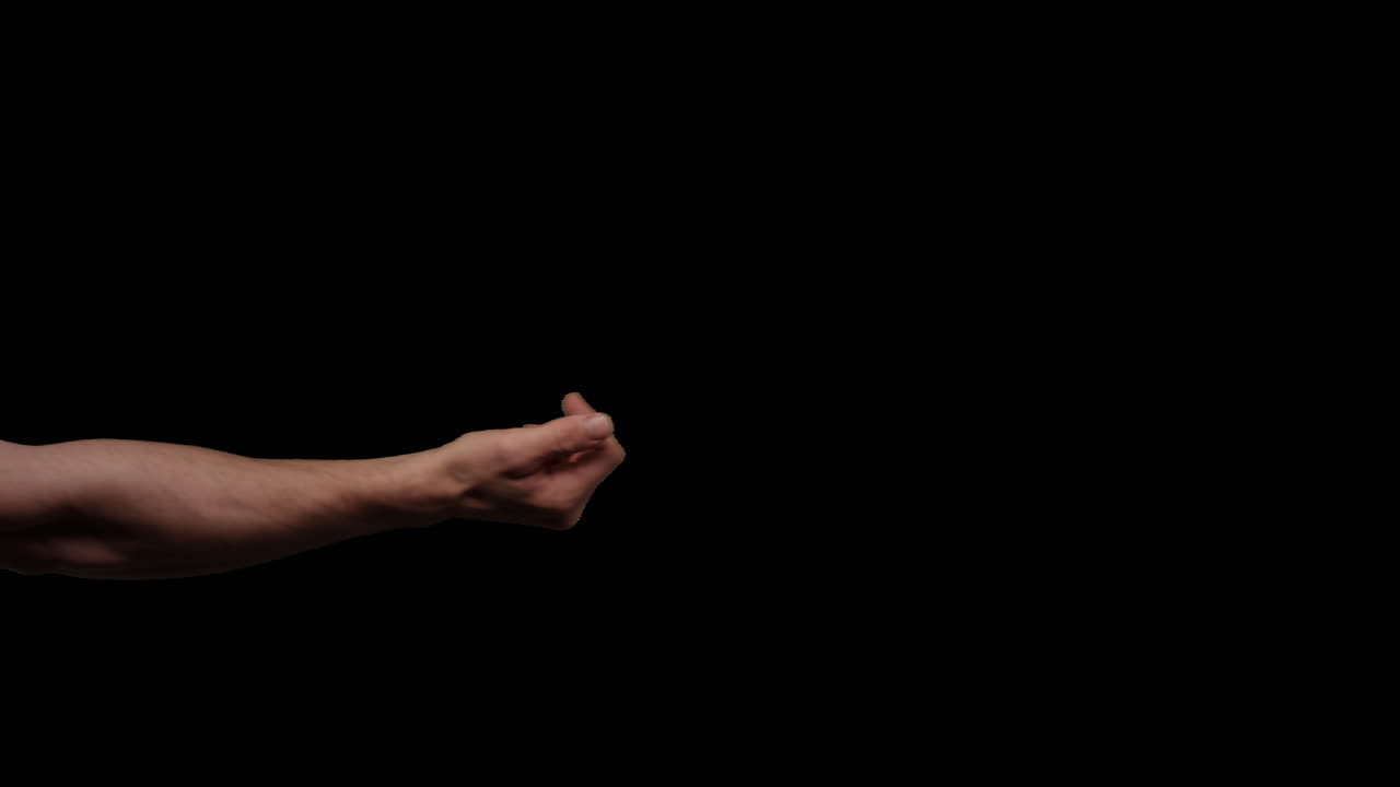 알파 채널에 대한 손의 제스처