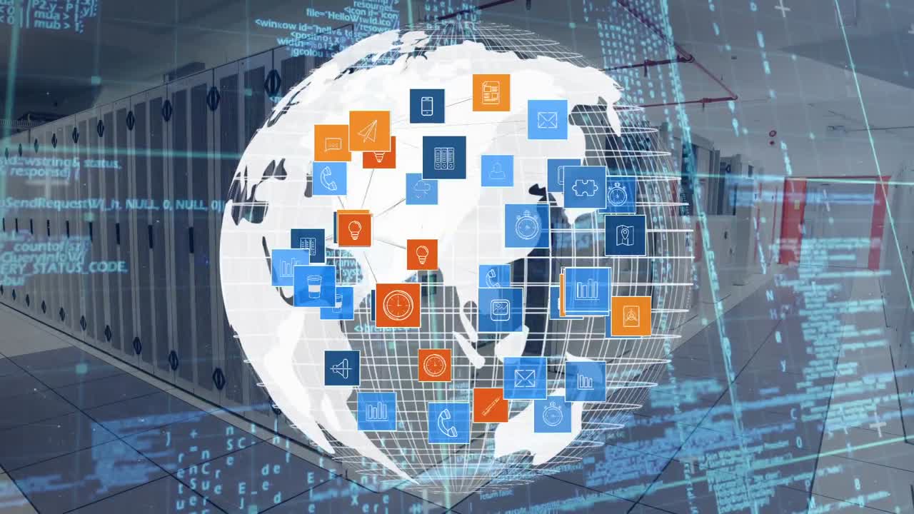 지구와 디지털 응용 프로그램 아이콘