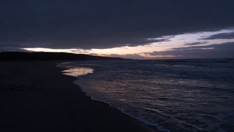 sunset sea waves