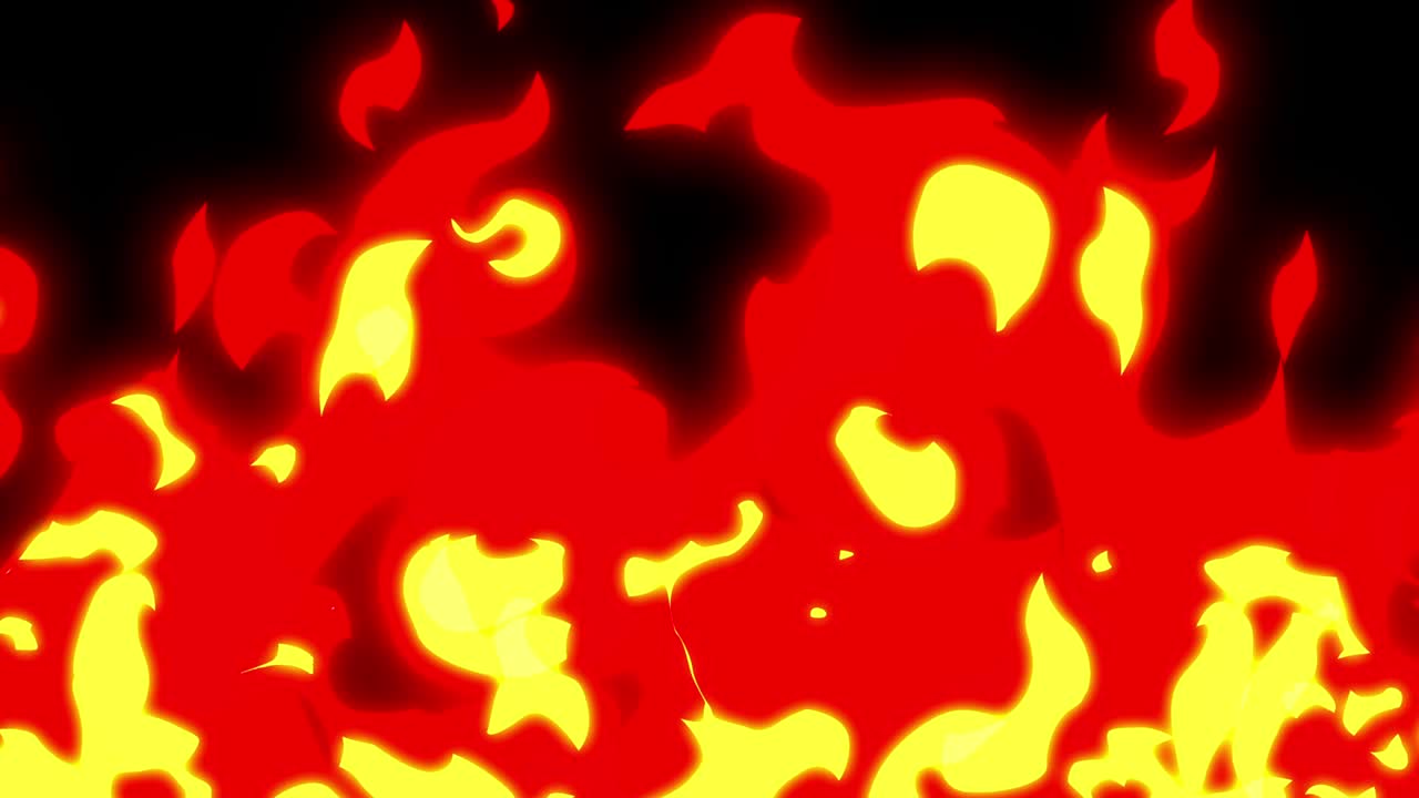 Cartoon Fire 2D Animation 4k