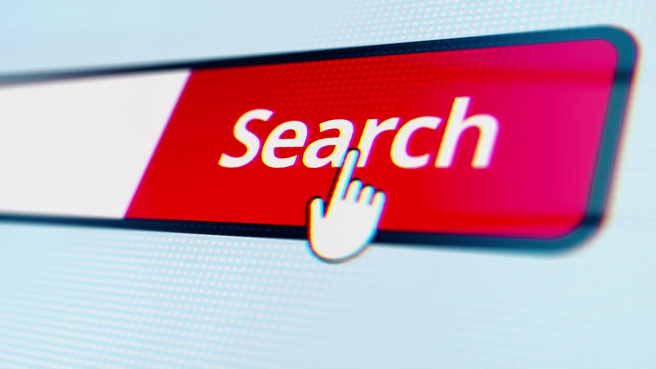 Typing in internet browser click on search close up 4k animation http www into address bar searching