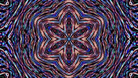 hermoso caleidoscopio abstracto que brilla, una luz radiante que regula los movimientos sutiles