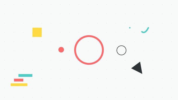 Grafica in Movimento Astratta con Forme Geometriche Fluttuanti