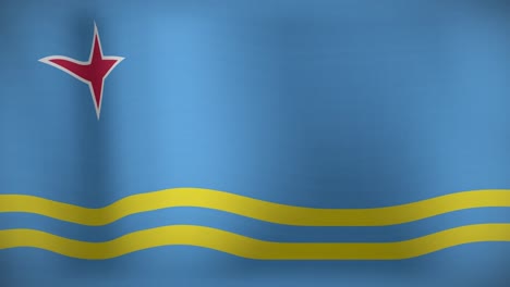 animation of national flag of aruba waving