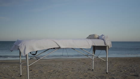 massage table on the beach