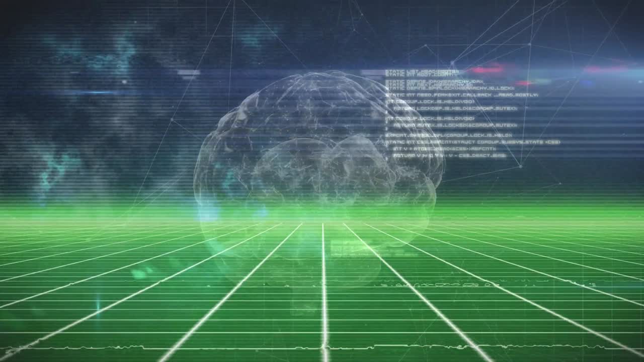 인간 뇌의 애니메이션과 과학 데이터 프로세싱 (그리드)