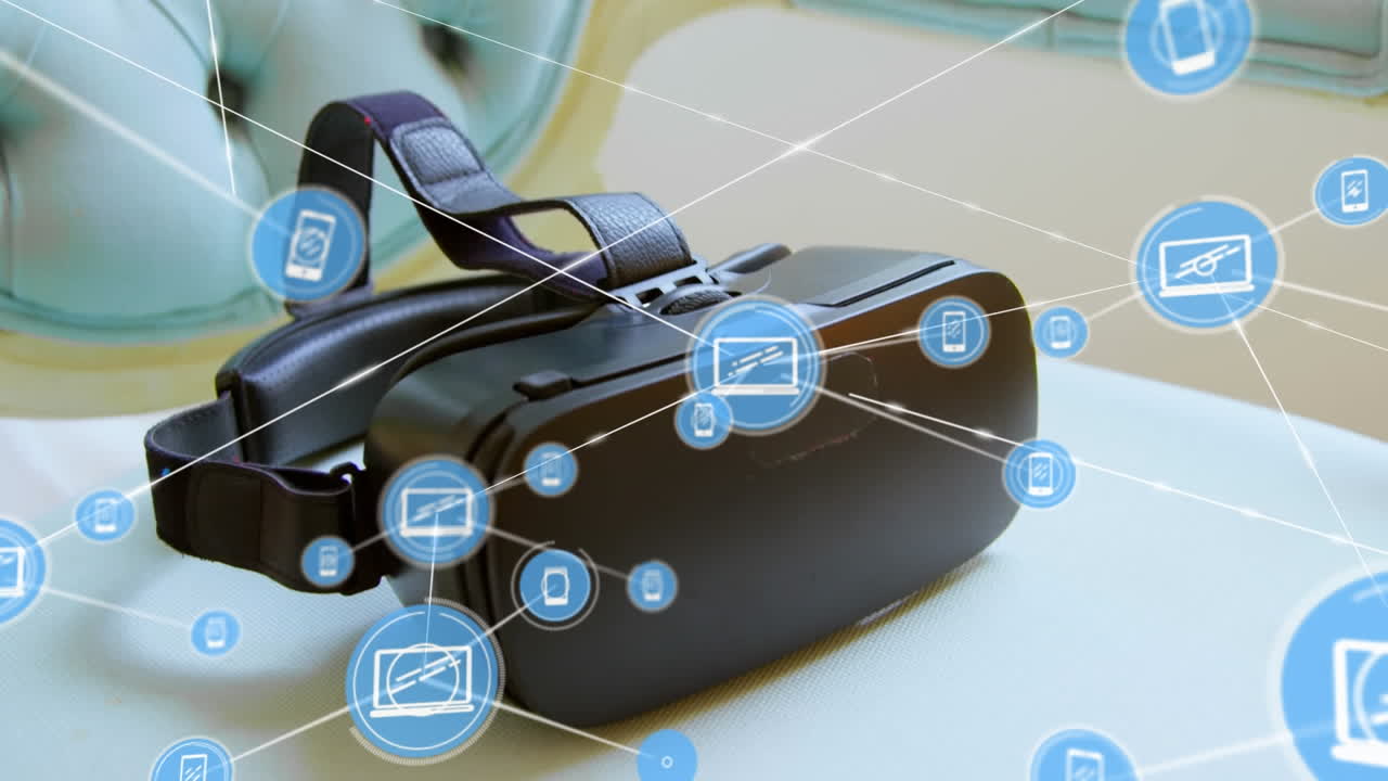 vr 헤드 ⁇ 을 통한 연결 네트워크의 애니메이션