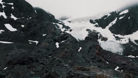 rugged mountain hikes of glaciar vinciguerra in ushuaia, tierra del fuego province, argentina