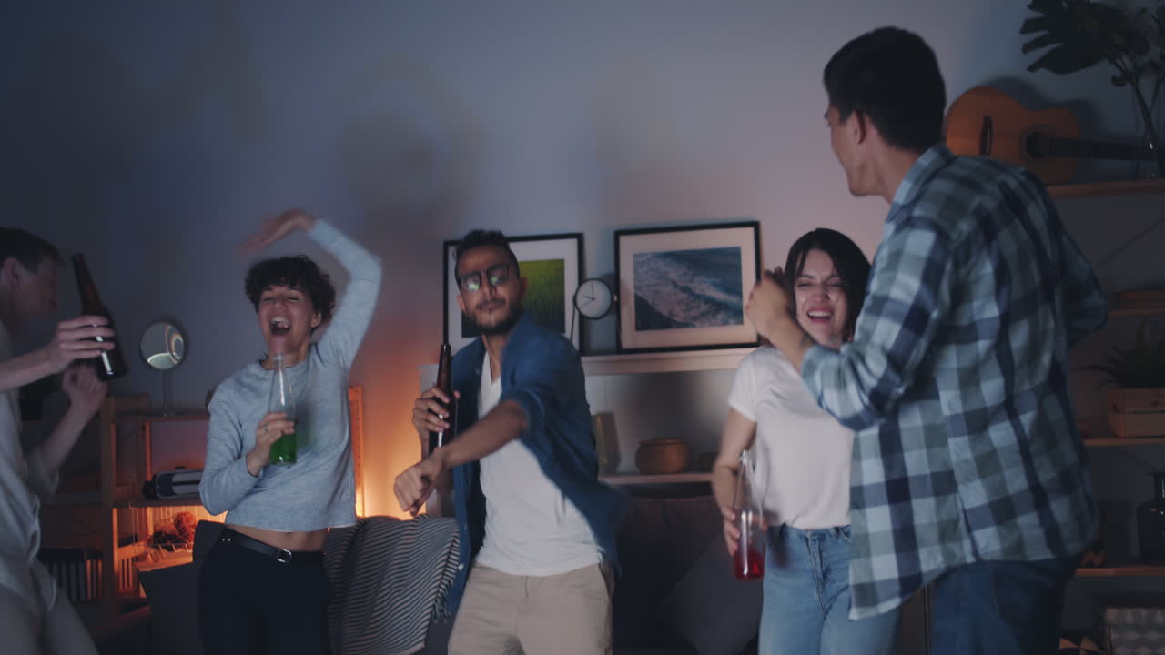 Friends Partying at Home