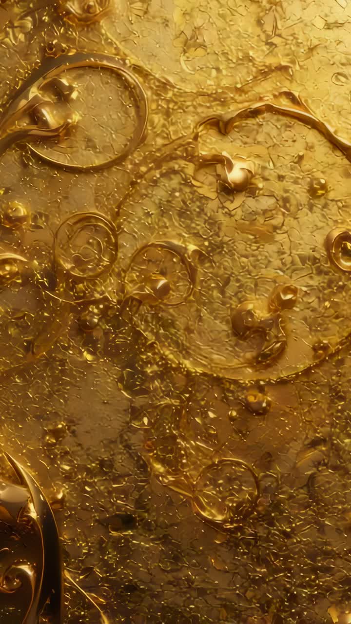 Vertical video: Revealing gold panel as camera starting slow pan up on set, showing ridges