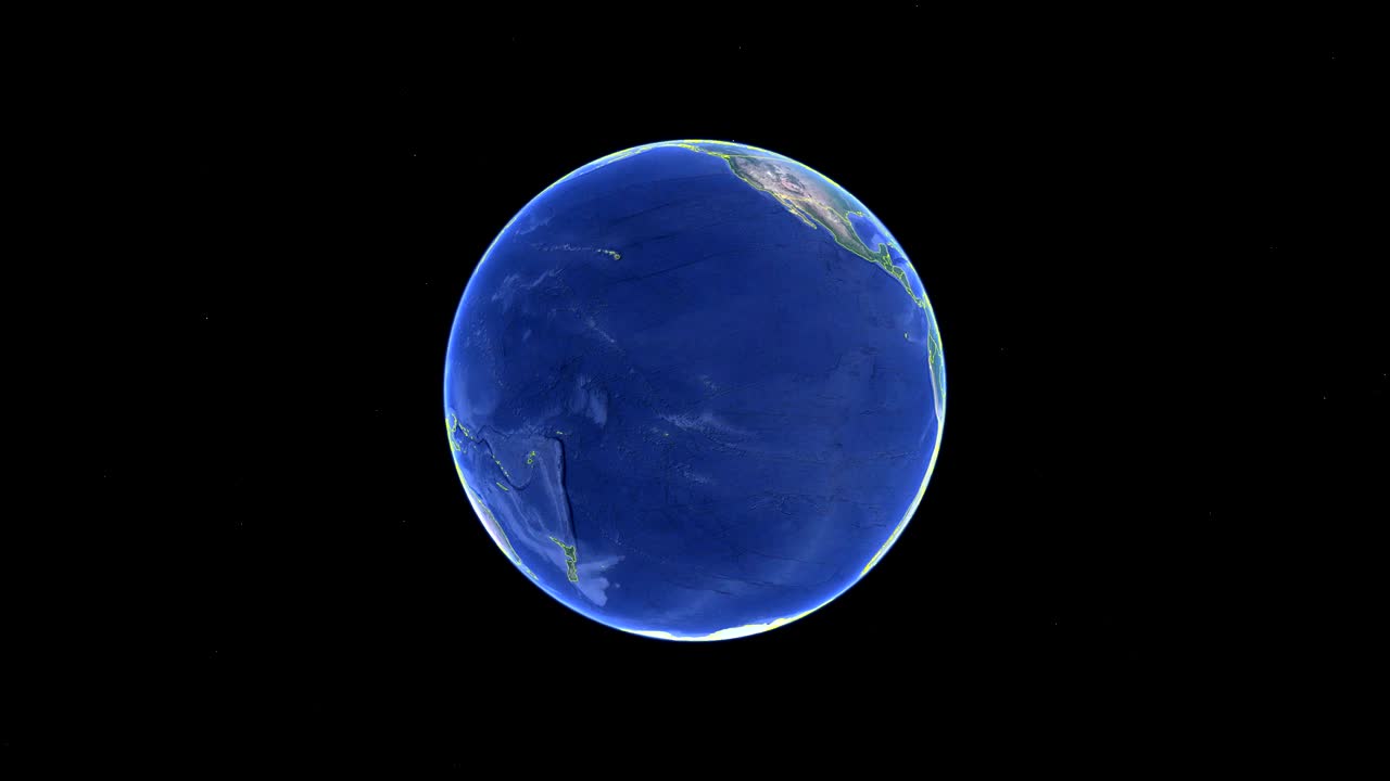 The rotation of the earth space globe. NASA Animation of a globe spinning from space