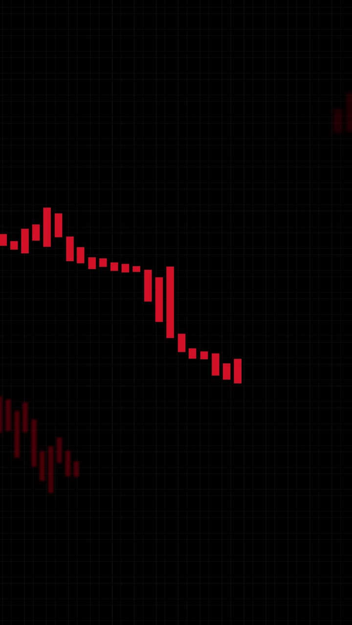 Red Candlestick Chart Showing Financial Market Decline