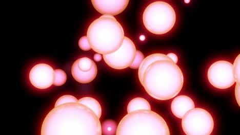 abstract background with glowing spheres