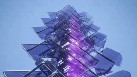 abstract geometric glass structure