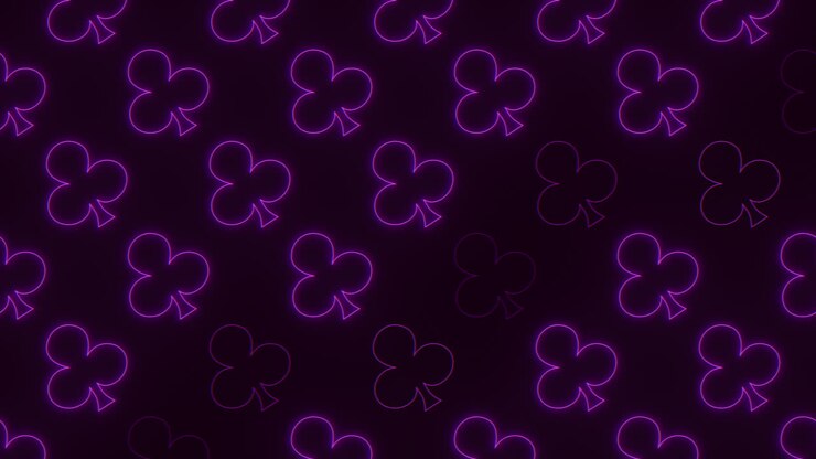 modello di carta club viola con luce al neon