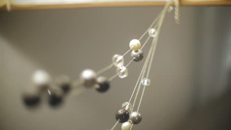 Close up of a beaded necklace