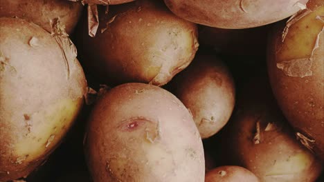 secuencia de patrones de patatas crudas desvanecidas
