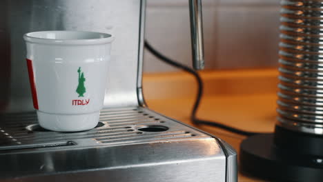 removing espresso cup after brewing