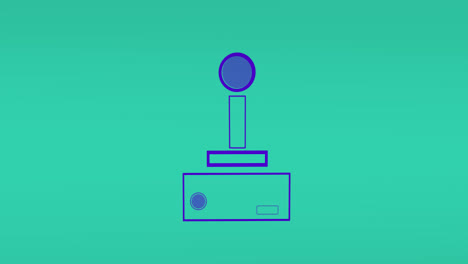 animación del icono del gamepad sobre un fondo verde