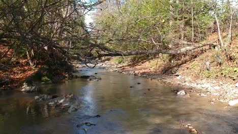 Ruhiger-Fluss-Mit-Drohnenschuss-Erkundet