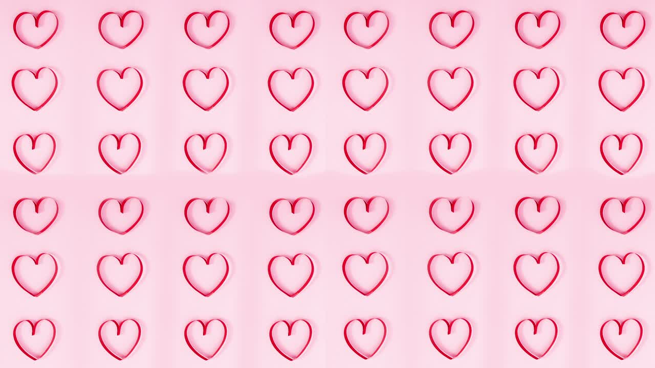Animazione stop motion di cuori per San Valentino