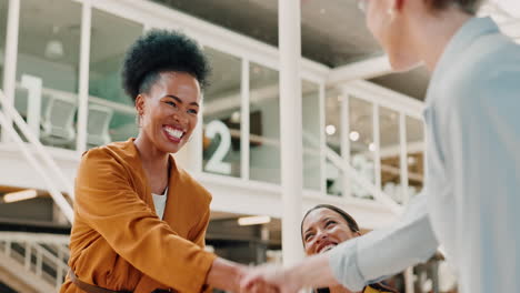 business people shaking hands in the office