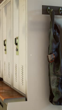 old metal lockers in a locker room