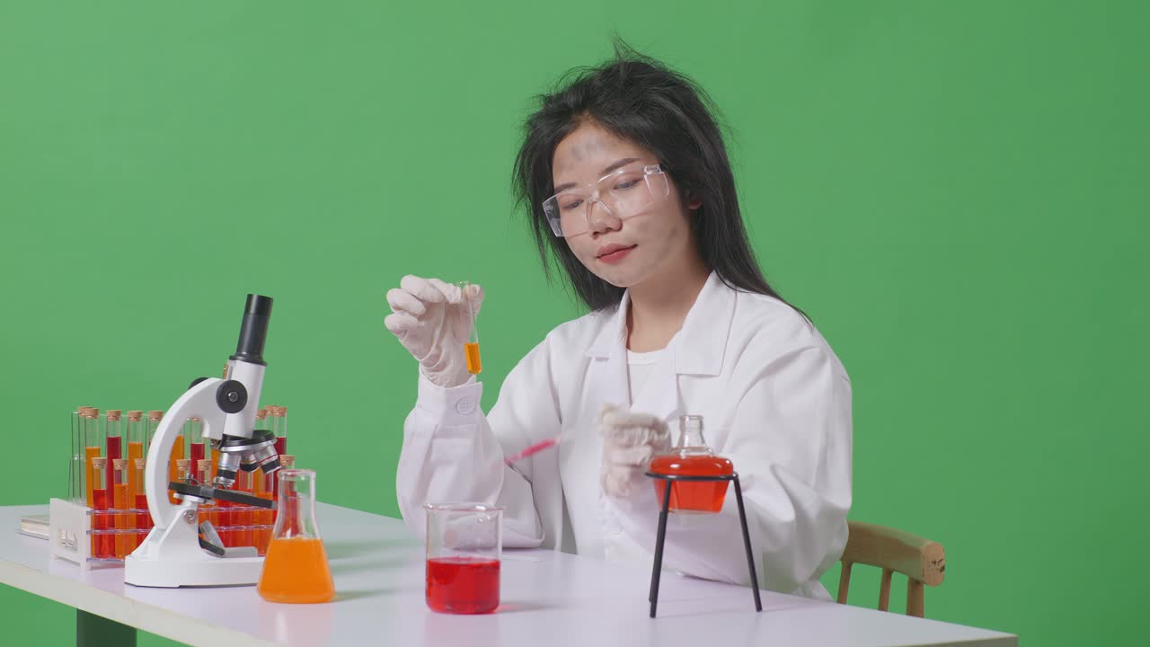 화학 실험을 하는 과학자