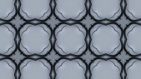 animación de mosaico abstracto con fondo blanco. gráfico de movimiento de bucle sin costuras con patrón simétrico
