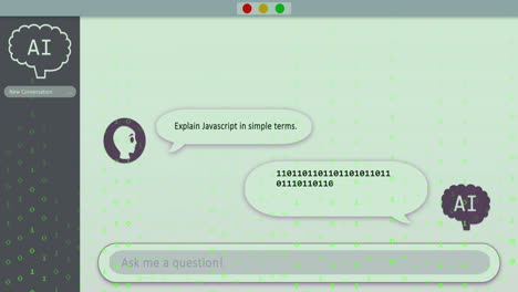 animación del procesamiento de datos sobre el fondo de la pantalla de la computadora