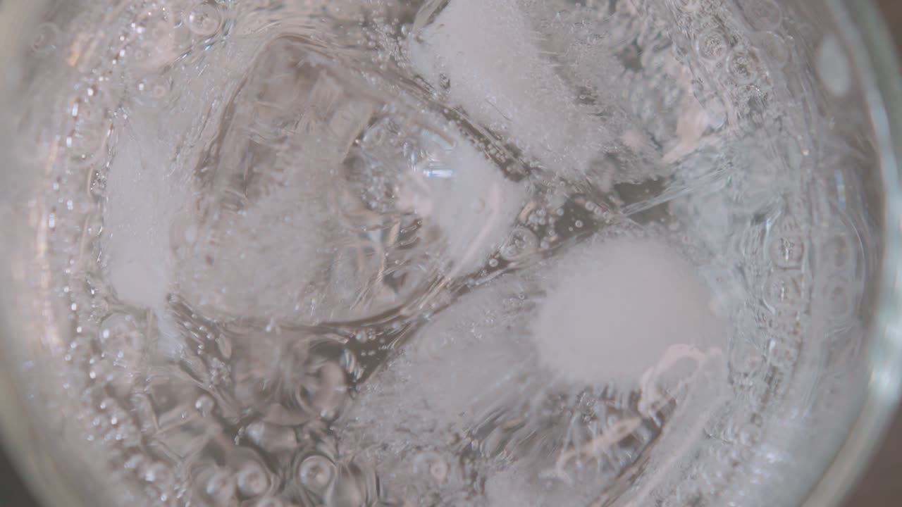 Glass of Iced Sparkling Water